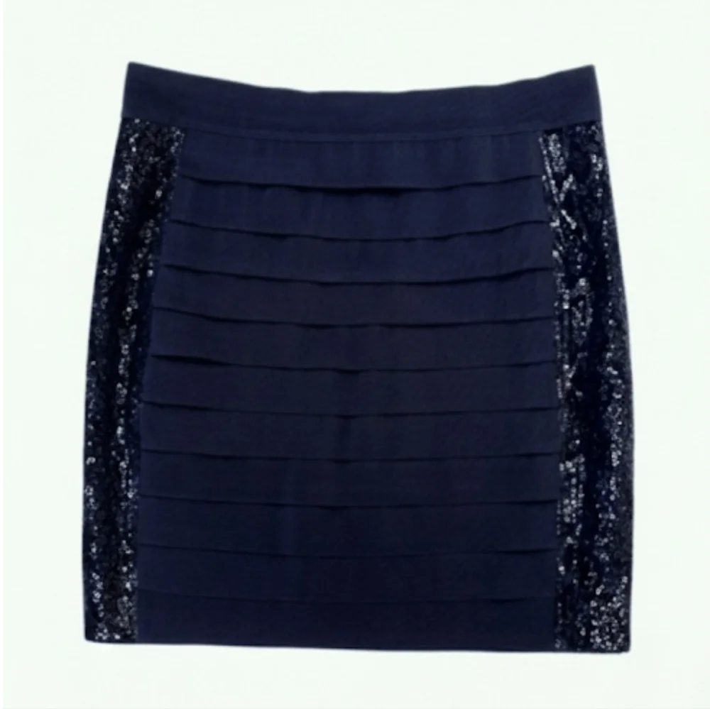 Tory Burch Black Antiscia Sequin Side Bandage Bodycon Skirt - NWOT - Size M